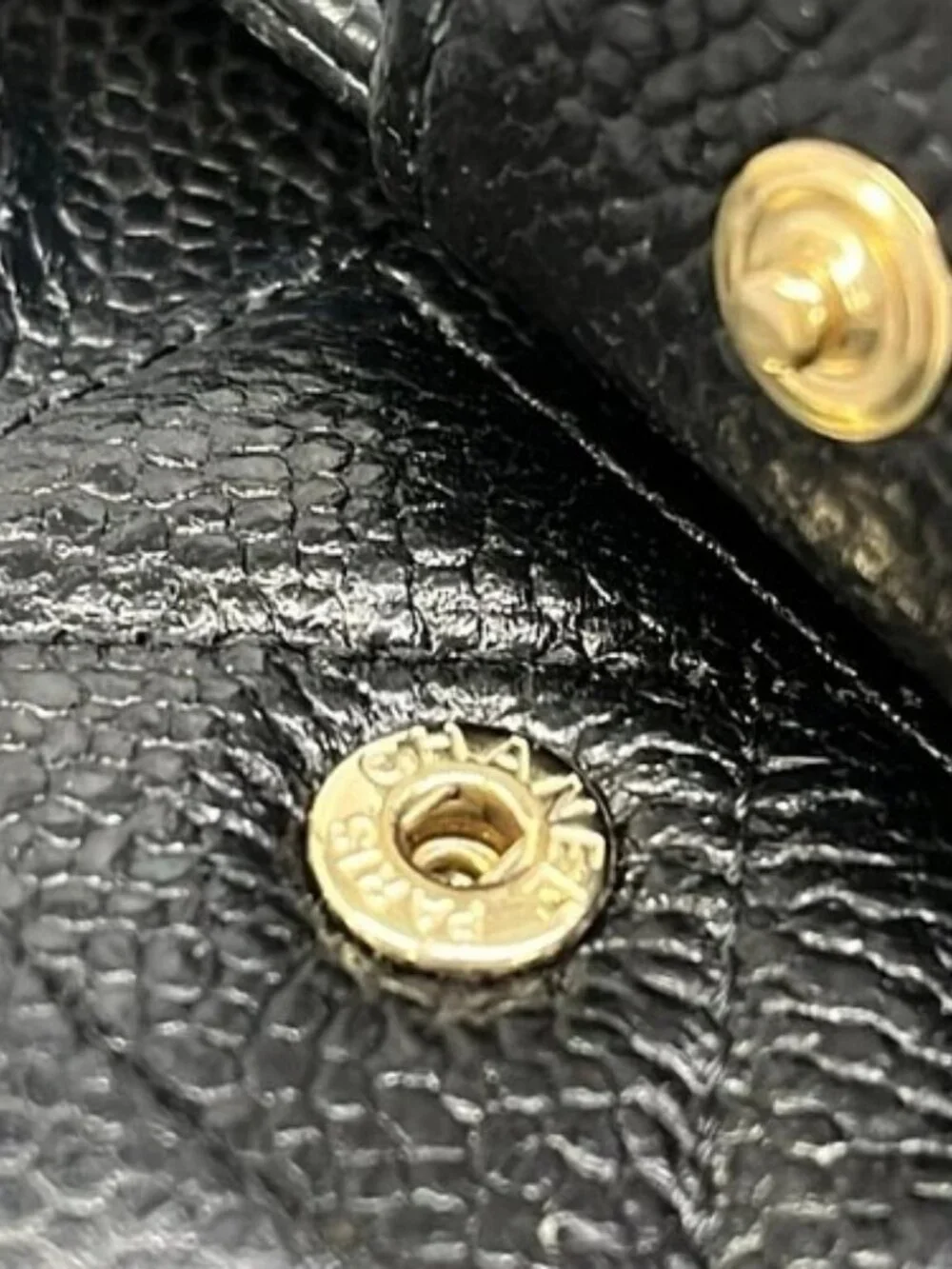 CHANEL Matelasse Black Calfskin Accessory Case Gold hardware
